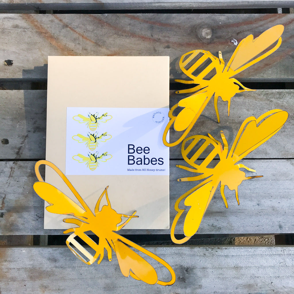 Bee Babes - set of 3 (Made from NZ Honey drums!)