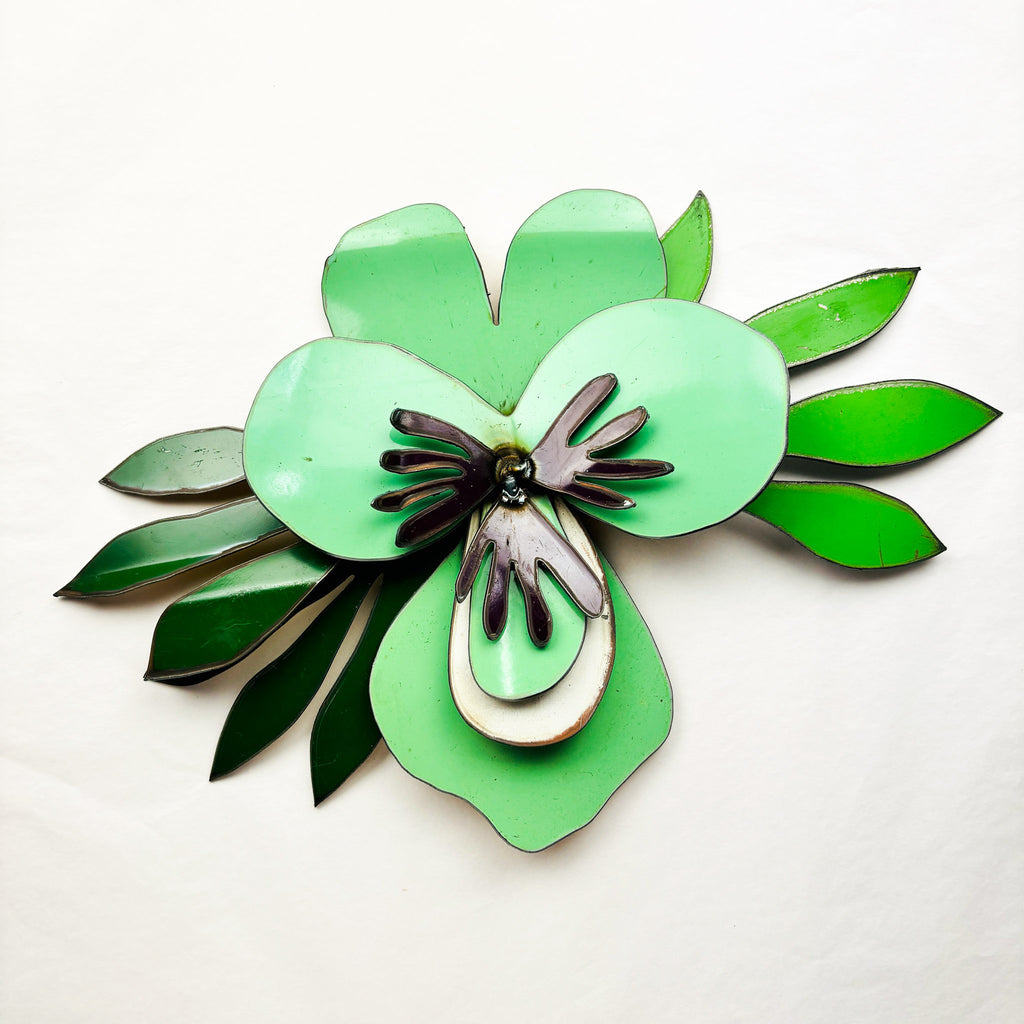 Original Colourful Corsage - Viola Design Pale Green (A2)