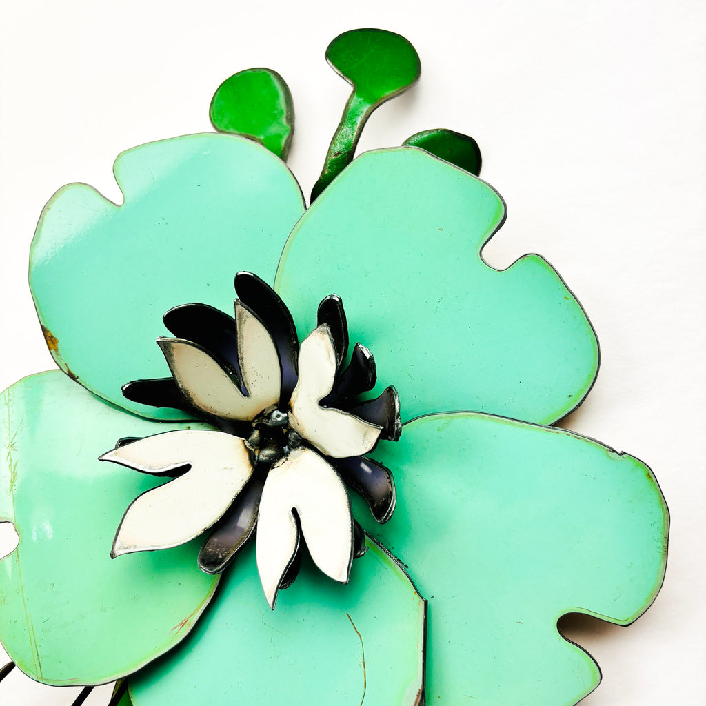 Original Colourful Corsage - Pale Green Poppy Design (F2)