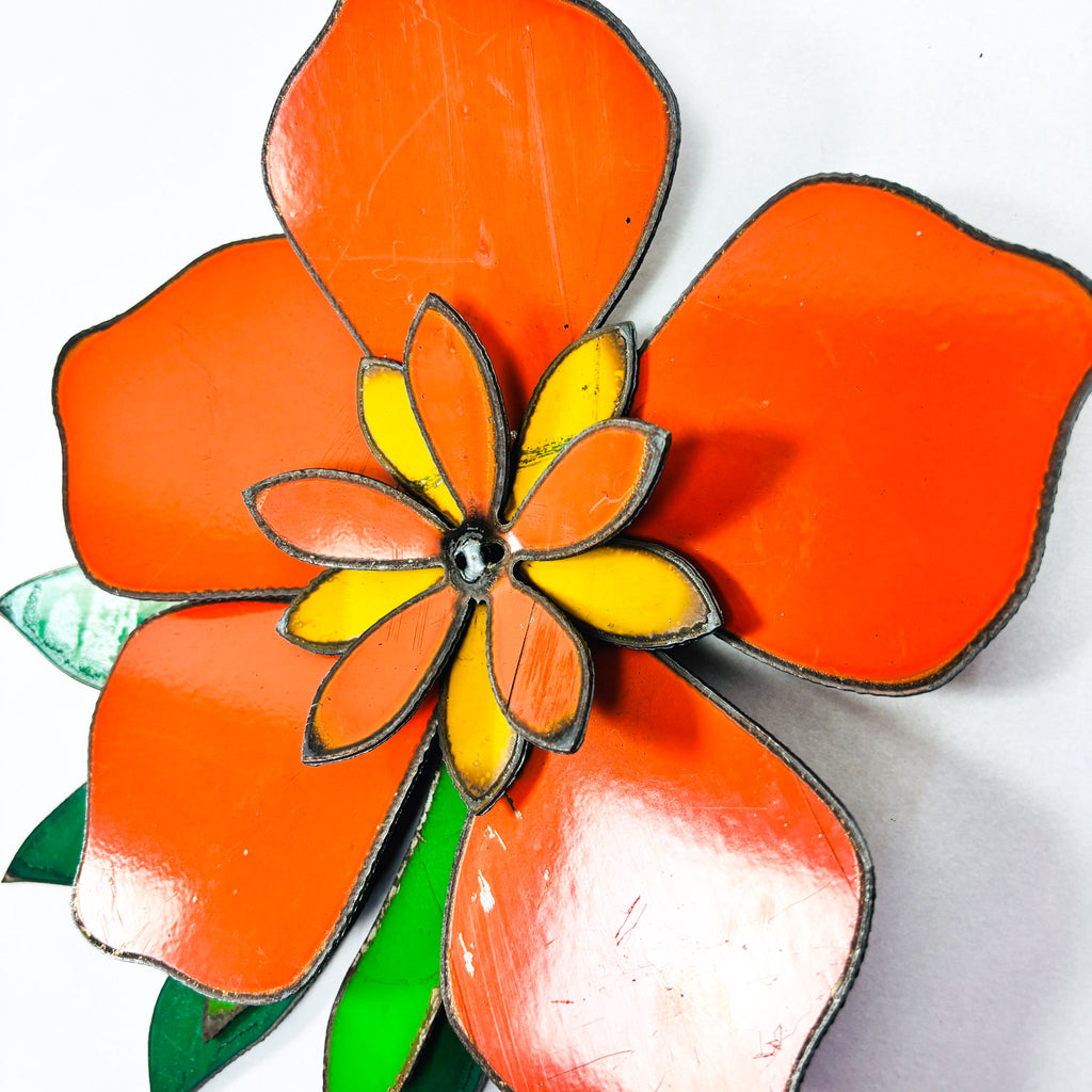 Corsage: Original artwork orange frangipani