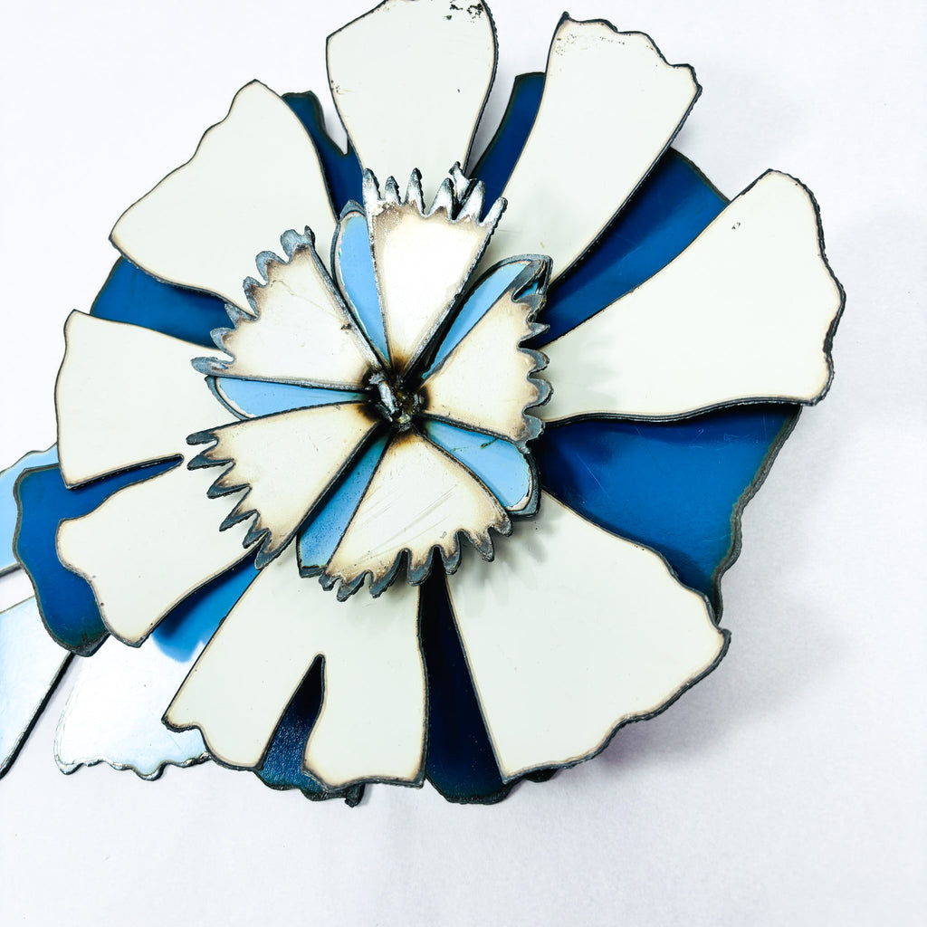 Corsage: Original artwork white & blue Mount Cook Buttercup design