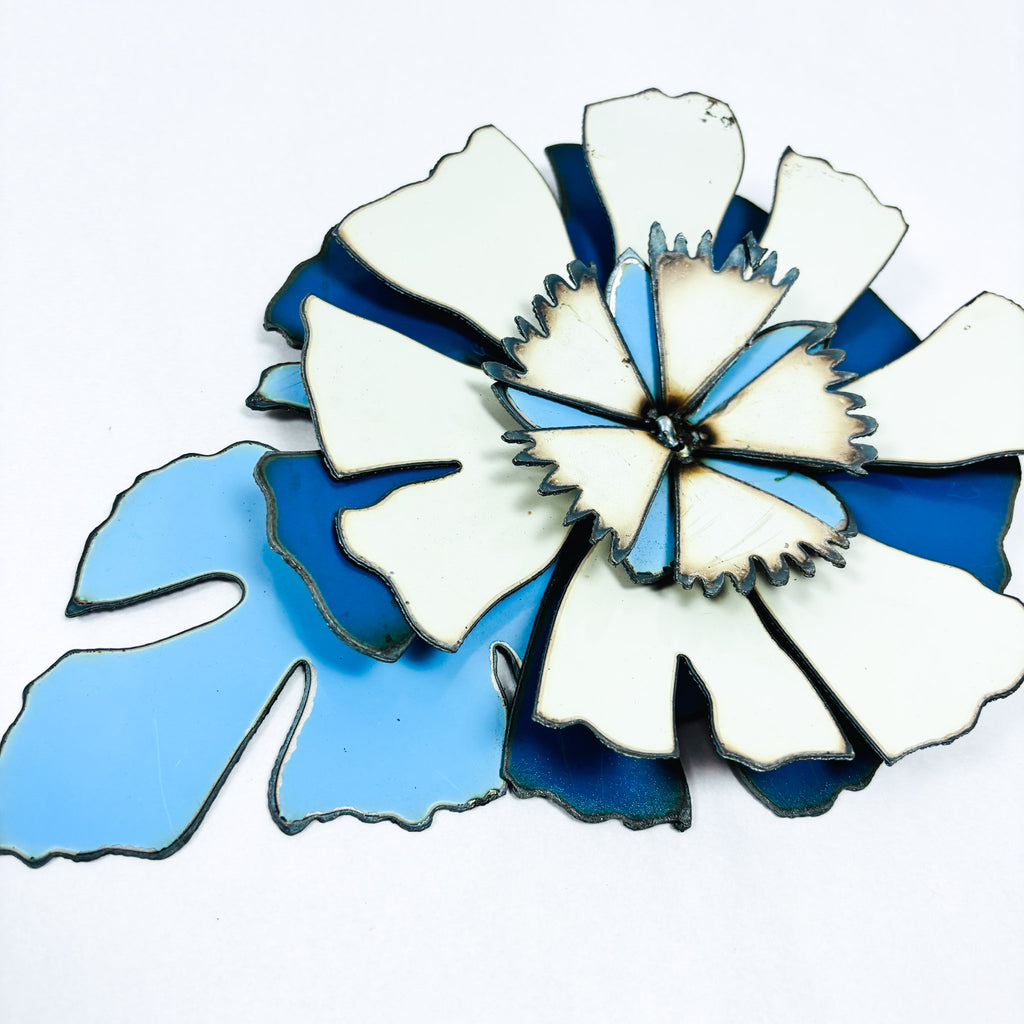 Corsage: Original artwork white & blue Mount Cook Buttercup design