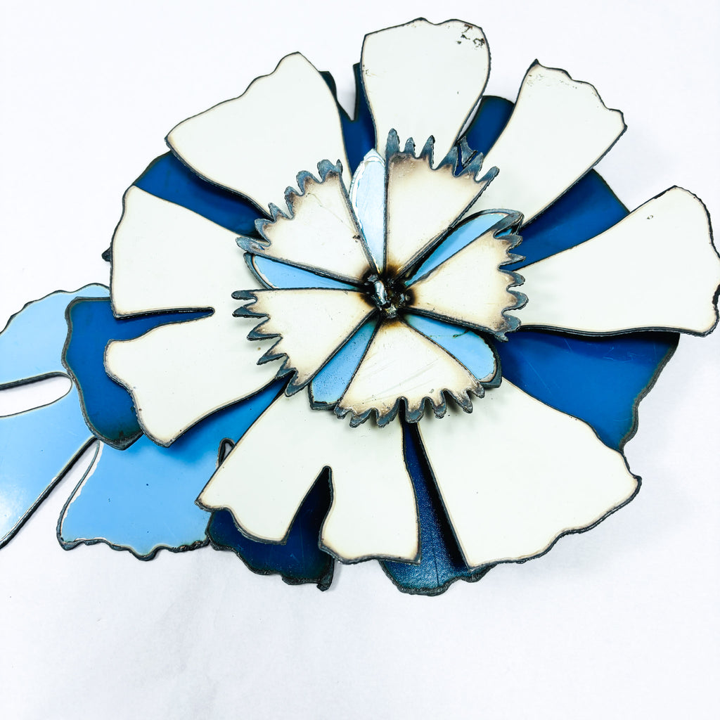 Corsage: Original artwork white & blue Mount Cook Buttercup design