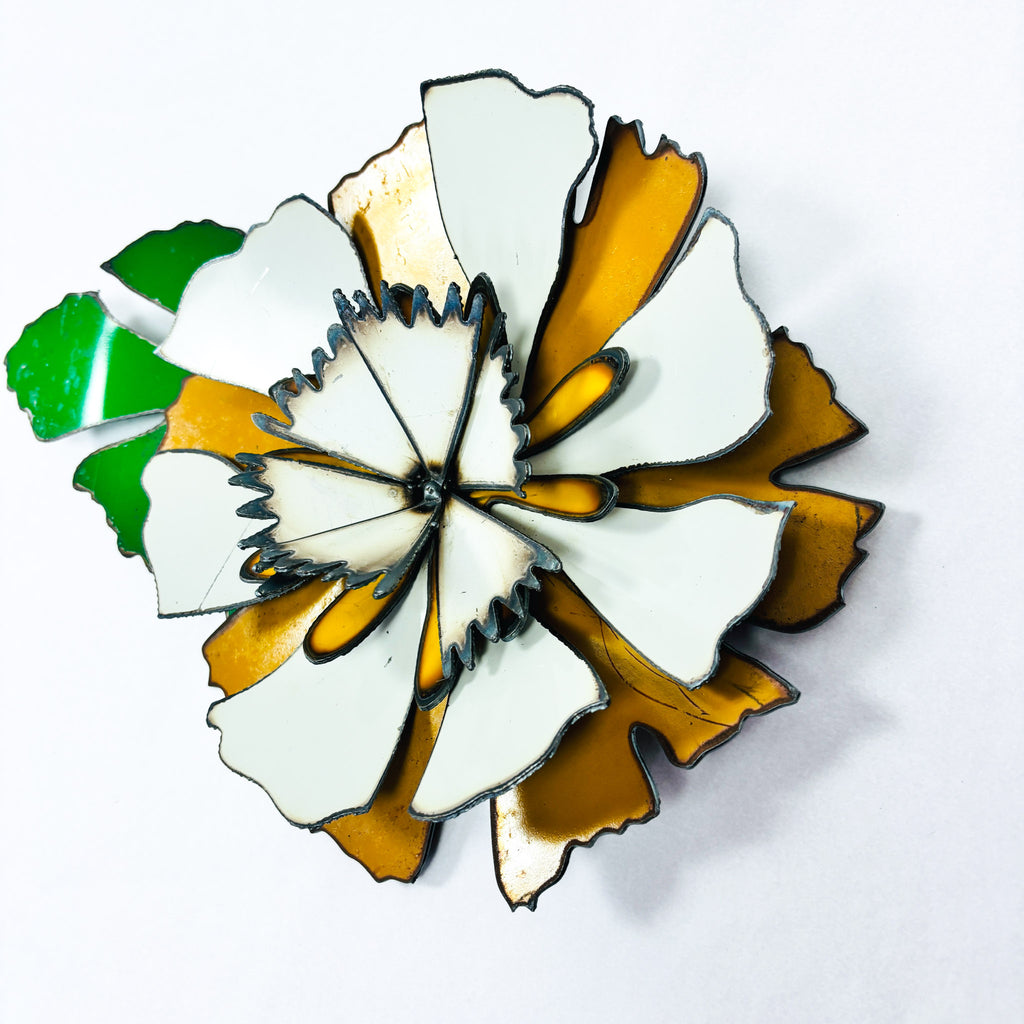 Corsage: Original artwork white & yellow Mount Cook Buttercup design