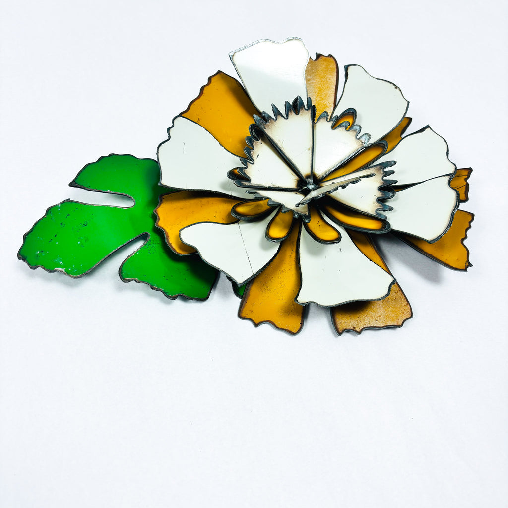 Corsage: Original artwork white & yellow Mount Cook Buttercup design