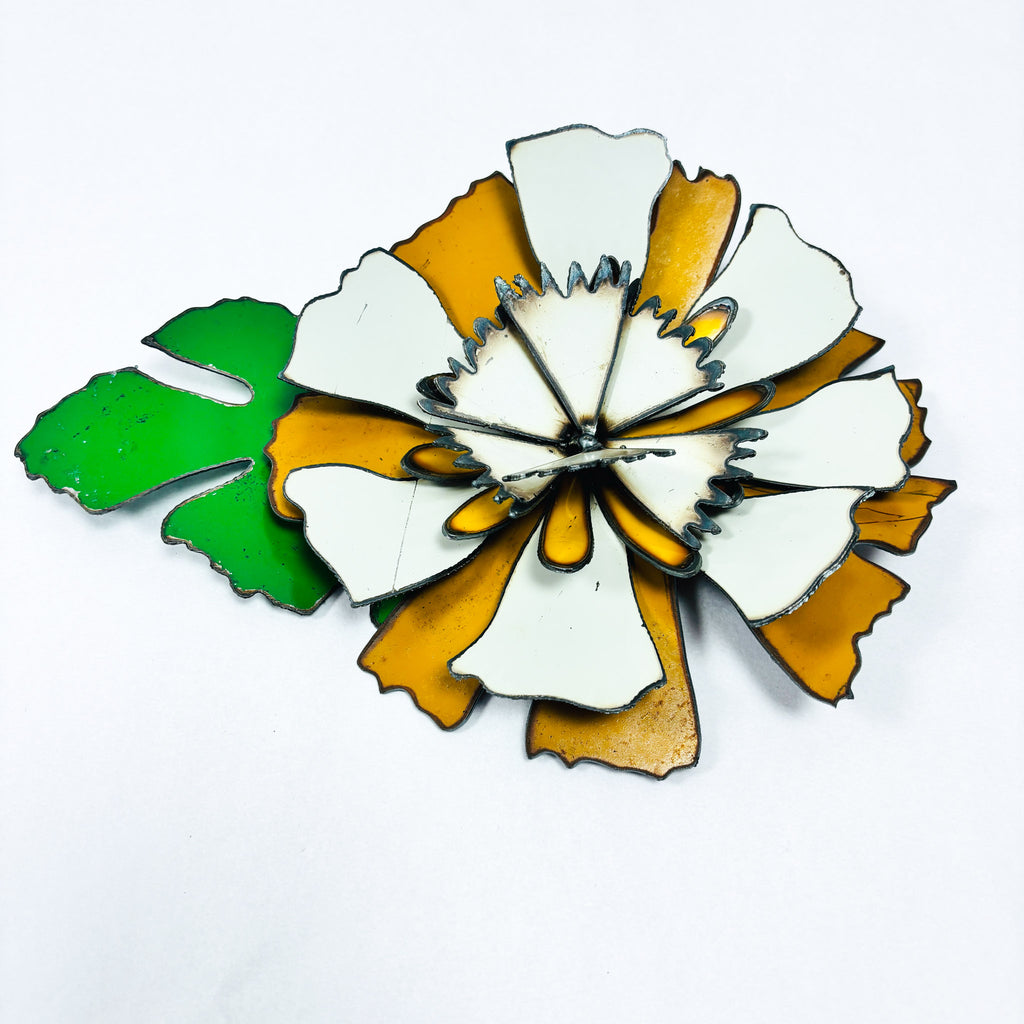 Corsage: Original artwork white & yellow Mount Cook Buttercup design