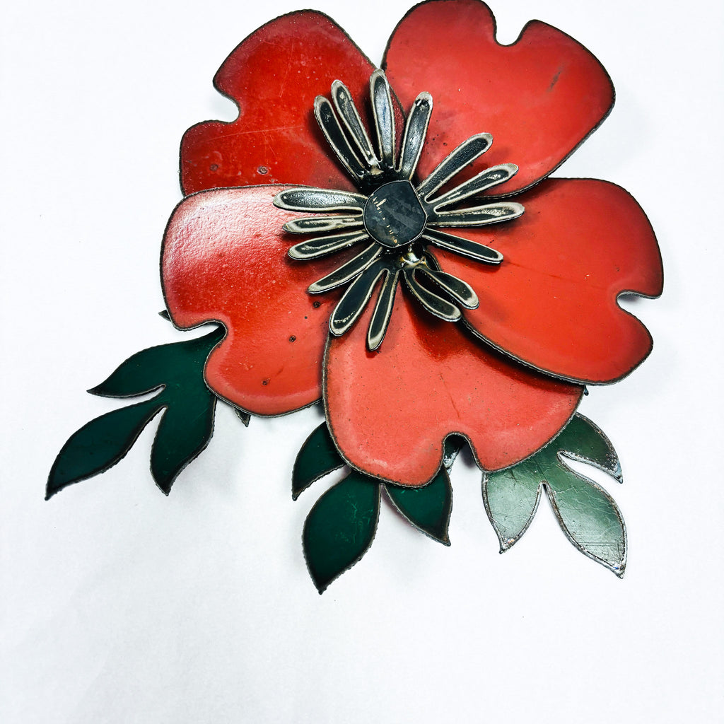 Corsage: Original artwork red Poppy