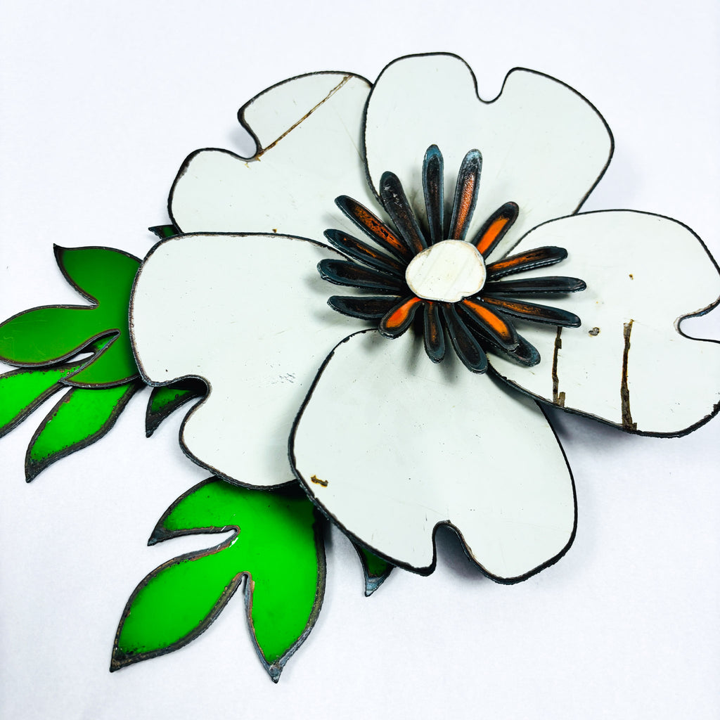 Corsage: Original artwork white Poppy