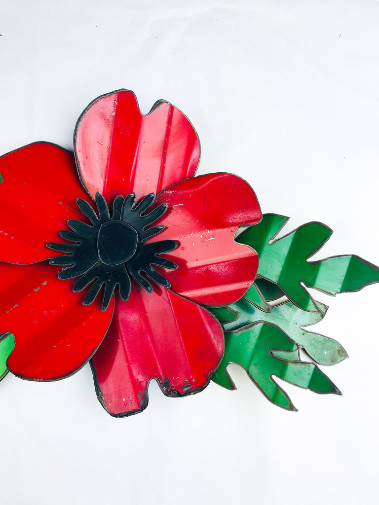Original Colourful Corsage - Poppy Design Red (J1)