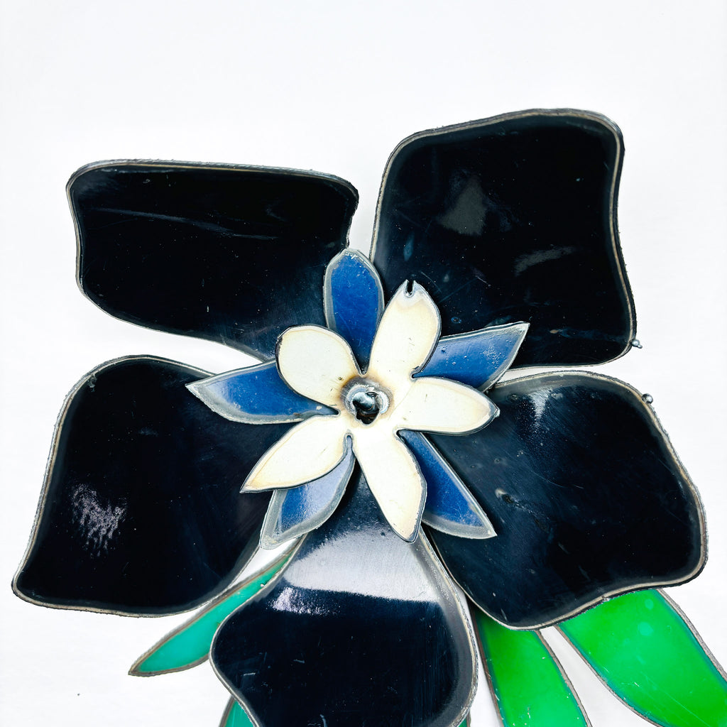 Corsage: Original artwork navy blue bloom (0524-08)