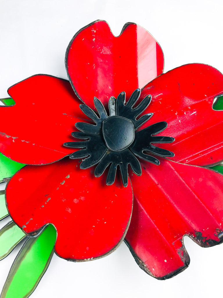 Original Colourful Corsage - Poppy Design Red (J1)