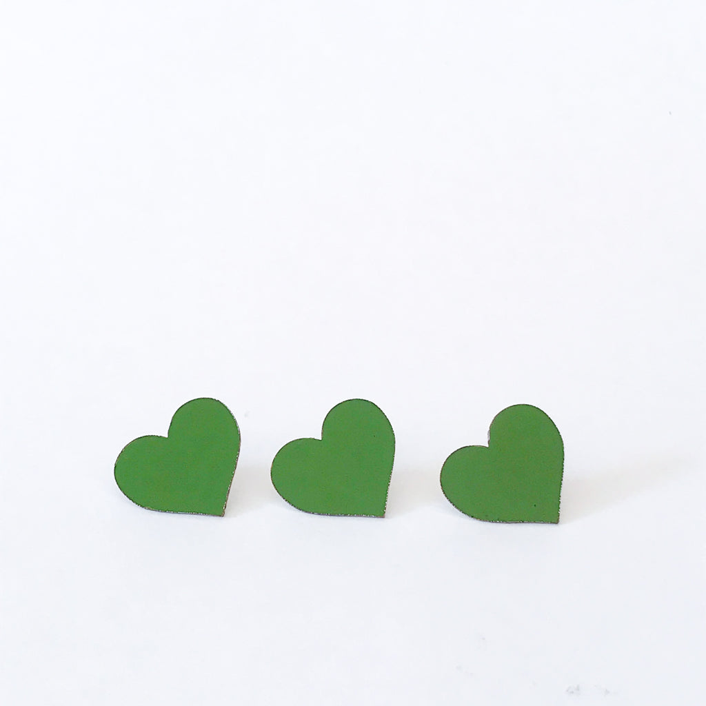 Spring Green Heart Lapel Pin Broach